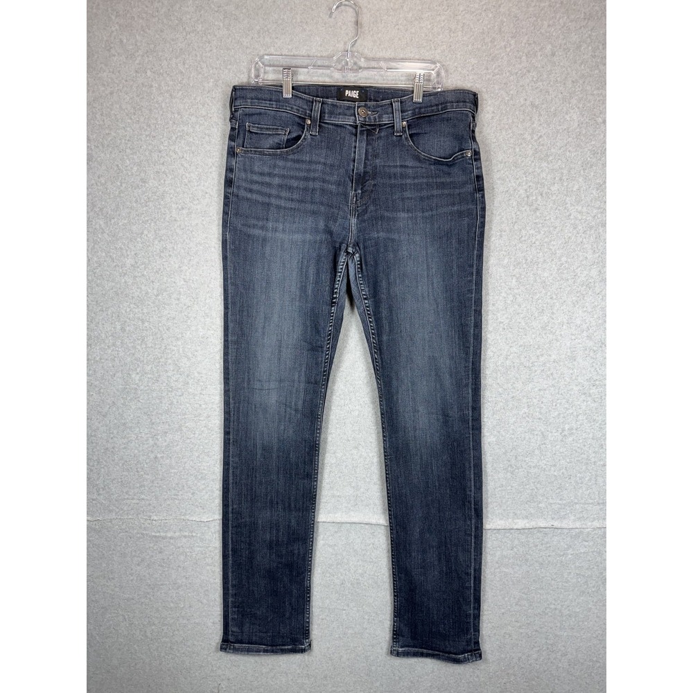 Paige Federal Jeans Mens 33 Blue Slim Straight Leg Farnam Stretch Denim Pants‎